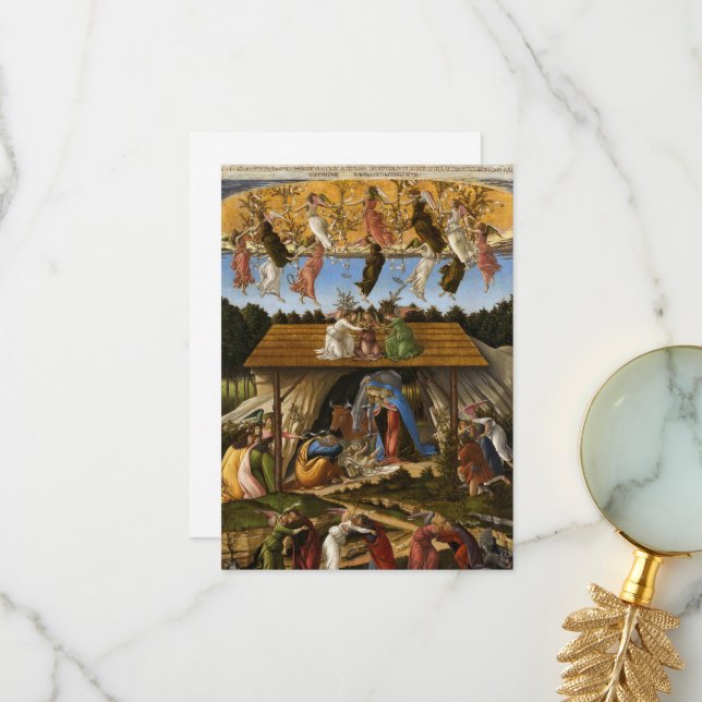 Mystic Ntivity, 1500 av Sandro Botticelli Tack Kort (Fram/Back In Situ)