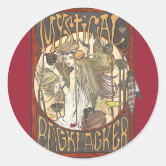 Mystic of Mystical Backpackers Stickers Runt Klistermärke