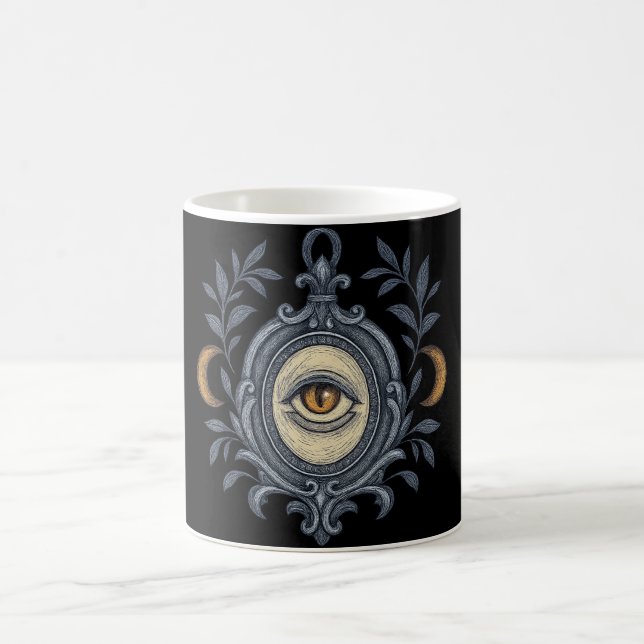 Mystic Öga Halloween Boho Kaffemugg (Center)