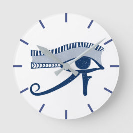 Mystic Öga of Horus Symbol Rund Klocka