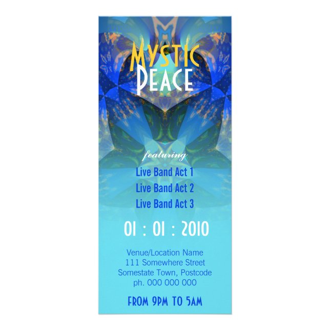 Mystic Peace Event Flyer Reklamkort (Framsidan)