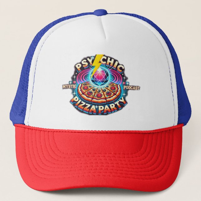 Mystic Podcast Pizza Party Hat Keps (Framsida)