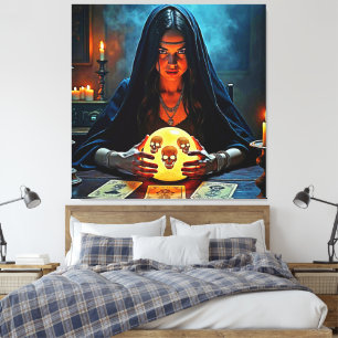 Mystic Psychic Fortune Teller Design Canvastryck
