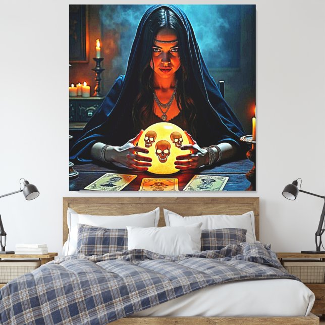 Mystic Psychic Fortune Teller Design Canvastryck (Insitu (sovrum))
