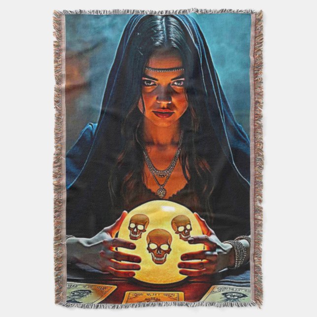 Mystic Psychic Fortune Teller Design Filt (Framsidan Vertikal)