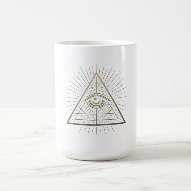 Mystic Pyramid - Öga of Providence Emblem Kaffemugg (Center)