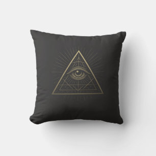 Mystic Pyramid - Öga of Providence Emblem Kudde