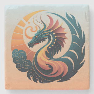 Mystic Radiance: Sunburst Dragon Emblem Stenunderlägg