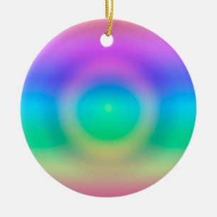 Mystic Rainbow Öga Ombre Julgransprydnad Keramik