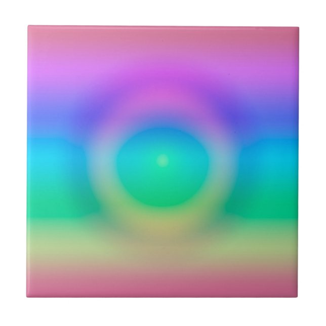 Mystic Rainbow Öga Ombre Kakelplatta (Framsidan)