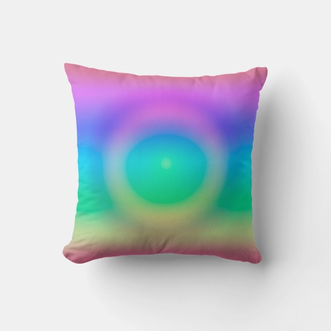 Mystic Rainbow Öga Ombre Kudde (Framsida)