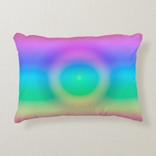 Mystic Rainbow Öga Ombre Prydnadskudde (Framsidan)