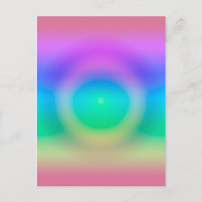 Mystic Rainbow Öga Ombre Vykort (Framsida)