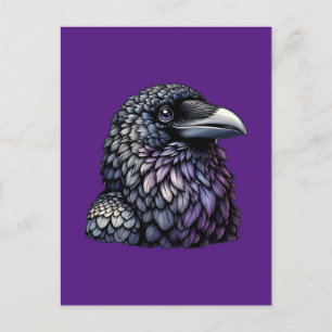 Mystic Raven Art Vykort