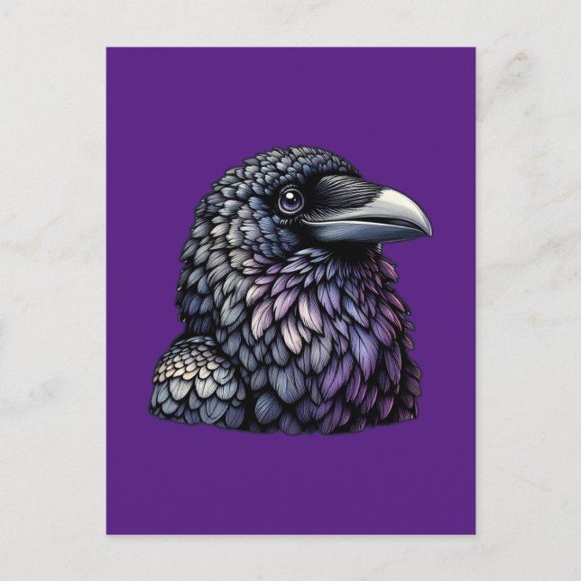 Mystic Raven Art Vykort (Framsida)