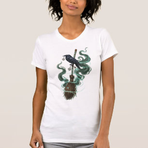 Mystic Raven & Broomstick T-Shirt - Släpp loss dit