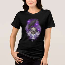 Mystic Raven & Skull – Gothic Celestial Elegance T Shirt