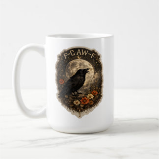 Mystic Raven Under Moon Dark Celestial Aesthetic Kaffemugg