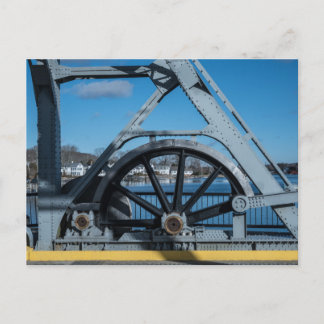Mystic River Bascule Bridge – Historiska Mystic Co Vykort