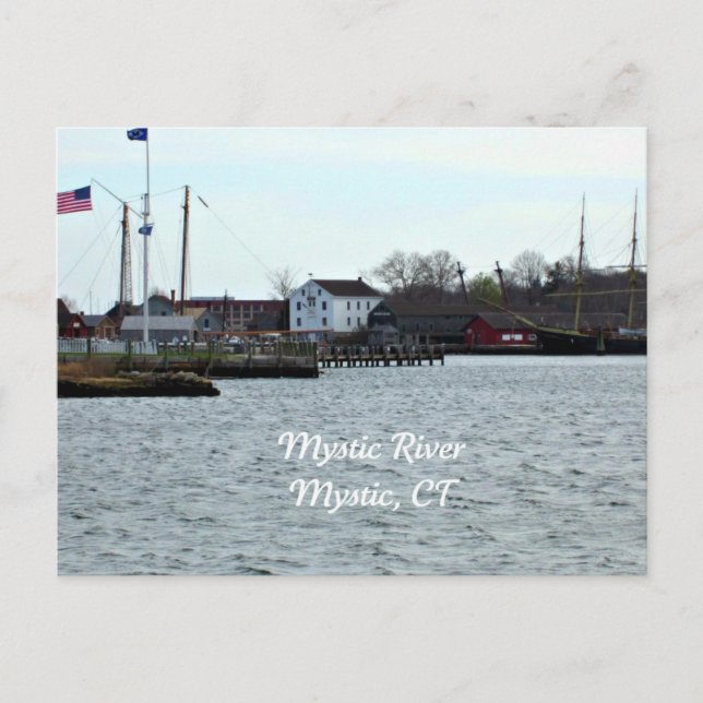 Mystic River, Connecticut Vykort (Framsida)