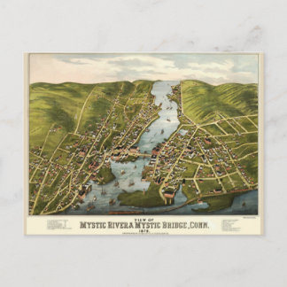 Mystic River, CT Vykort