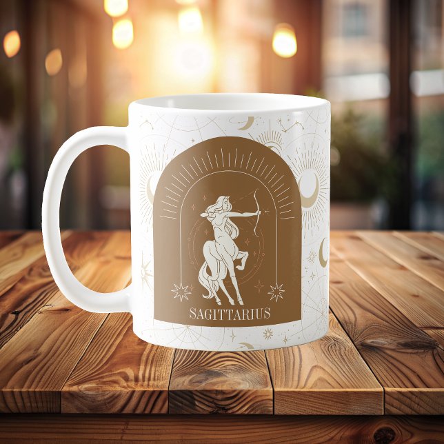 Mystic Sagittarius Zodiac Stars Horoscope Kaffemugg (Mystic Sagittarius Zodiac Stars Horoscope Coffee Mug)