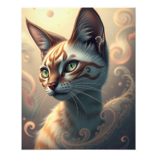 Mystic Siamese Cat Fototryck