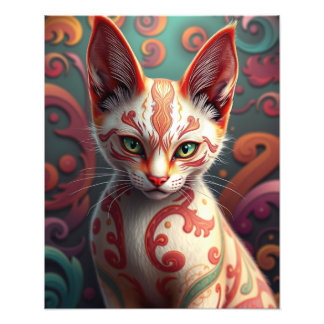 Mystic Siamese Cat Fototryck