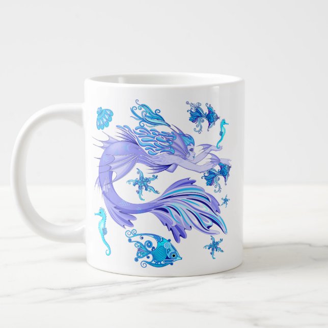 Mystic Sjöjungfru Fairy Lila Createmic Tile Jumbo Mugg (Vänster)