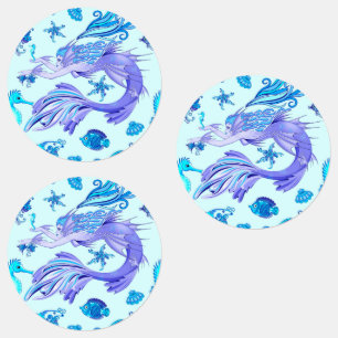 Mystic Sjöjungfru Fairy Lila Createmic Tile Klistermärke