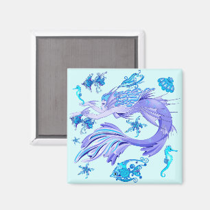 Mystic Sjöjungfru Fairy Lila Createmic Tile Magnet