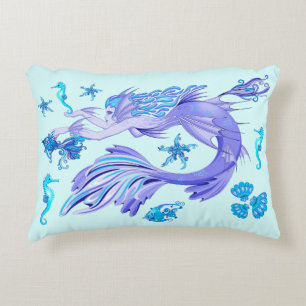 Mystic Sjöjungfru Fairy Lila Createmic Tile Prydnadskudde