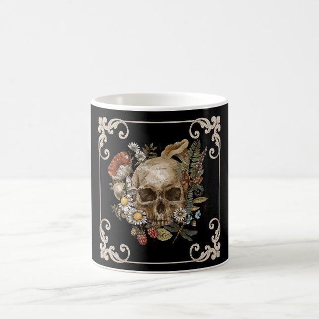 Mystic Skull Vintage Black Kaffemugg (Center)