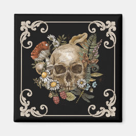 Mystic Skull Vintage Black Magnet