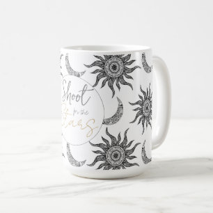 Mystic Sol Måne Black and White Kaffemugg