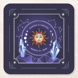 Mystic Sol Personlig Underlägg Papper Kvadrat