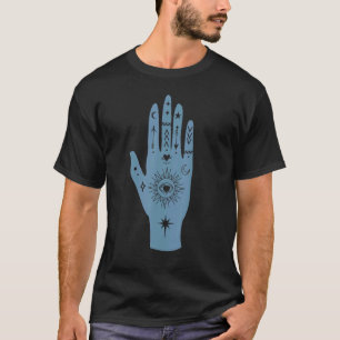 Mystic Spirituality Tribal Hand Sol Måne Witchy T Shirt
