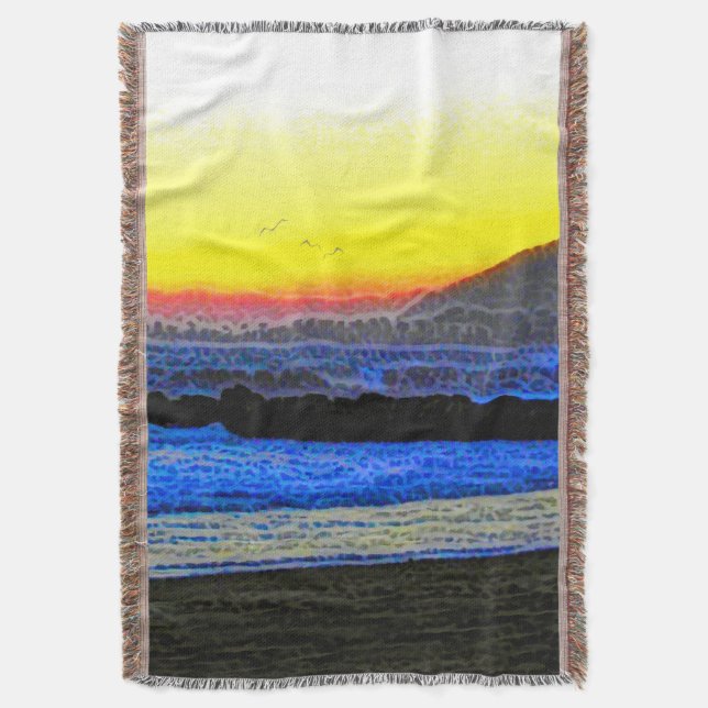 Mystic Sunset  Filt (Framsidan Vertikal)