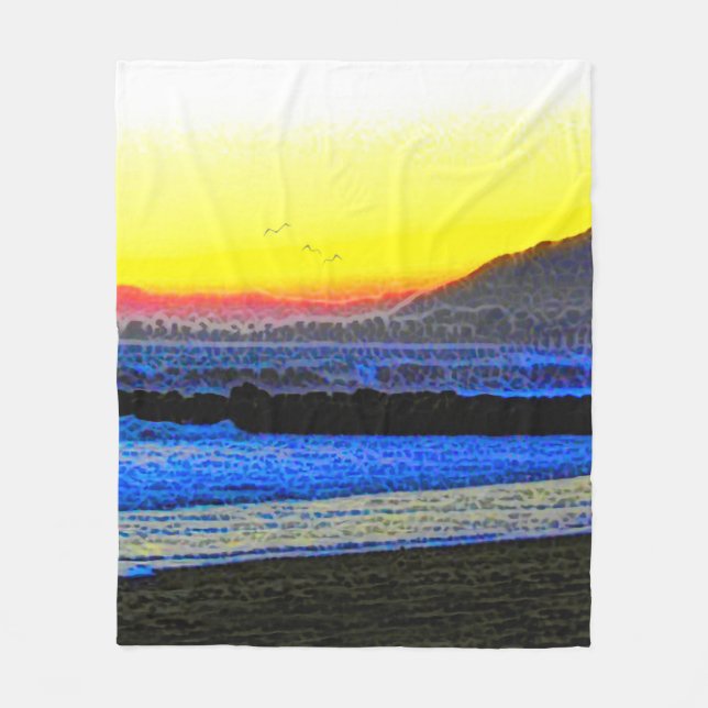 Mystic Sunset  Fleecefilt (Framsidan)