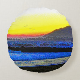 Mystic Sunset Rund Kudde