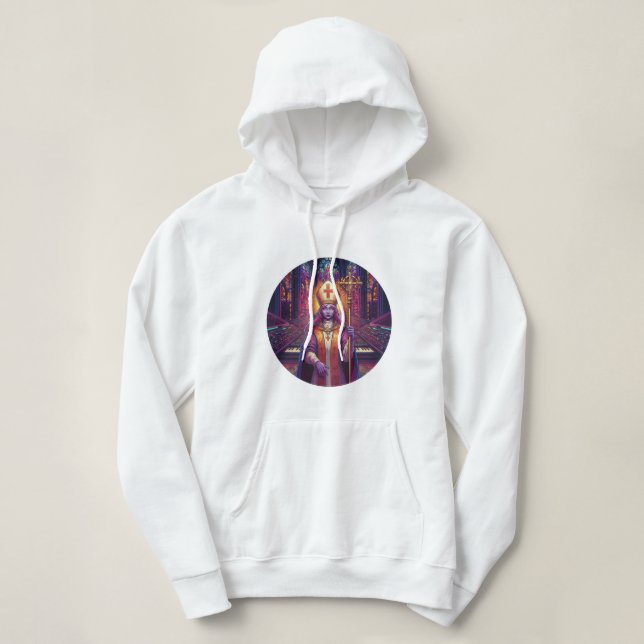 Mystic Synth Priestess Hoodie 🔮 🎹 T Shirt (Design framsida)