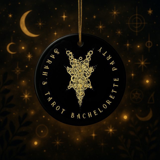 Mystic Tarot Bachelorette Party Julgransprydnad Keramik (Skapare uppladdad)