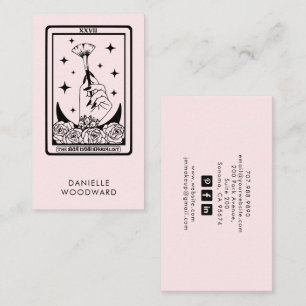 Mystic Tarot Estetiker Varumärkesidentitet Blush R Visitkort