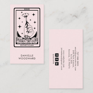 Mystic Tarot Estetiker Varumärkesidentitet Blush R Visitkort
