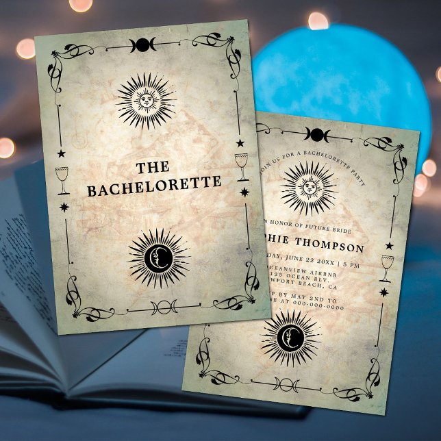 Mystic Tarot Fortune Teller Bachelorette Party Inbjudningar (Skapare uppladdad)