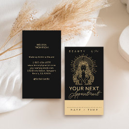 Mystic Tarot Makeup Hair Nagel Monogram Guld Black Tidsbeställning Kort