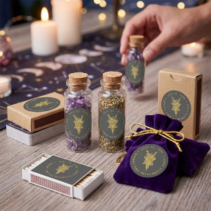 Mystic Tarot Möhippa Runt Klistermärke