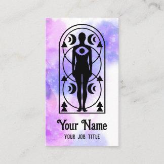 Mystic Third Eye Moon Spiritual Energy Healer Visitkort