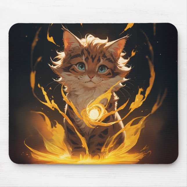 Mystic Tiger Cat Fire Familiar Musmatta (Framsidan)