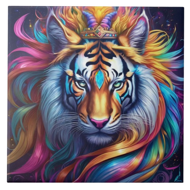 Mystic Tiger Kakelplatta (Framsidan)